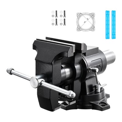 VEVOR Heavy Duty Bench Vise 5.5'' Double Swivel Rotating Multi-Purpose Bench Vise