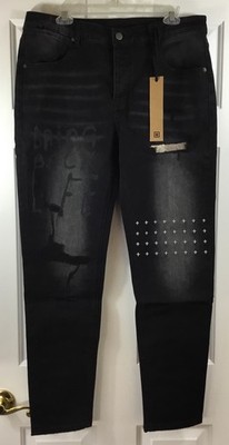 ksubi Van Winkle Skinny Jeans Mens 36x31 Button Fly Black