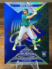 2025 Panini Crusade #69 Nick Kurtz Blue Mojo [RC] Oakland Athletics