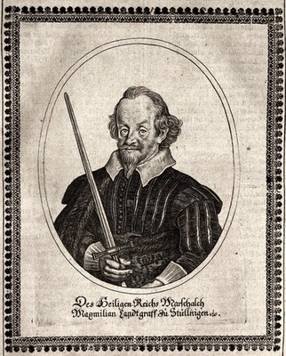 Maximilian Pappenheim Stühlingen Landgraf Portrait Kupferstich engraving