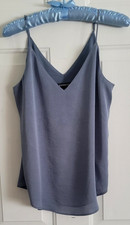 Express Steel-Blue Spaghetti Strap Cami-Fully Lined Size Small/Petite - VGC