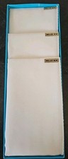 Vintage Mens Fine Quality Handkerchiefs Set of 3 Plain White 100 Cotton