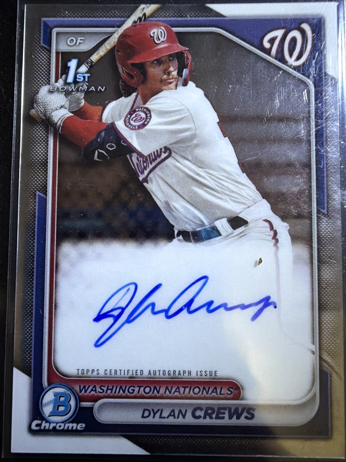 2024 Bowman Chrome Prospect Autographs Dylan Crews 1st Washington Nationals