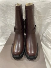 FRANCO SARTO Elle Size 7 M, Brown Leather Boots