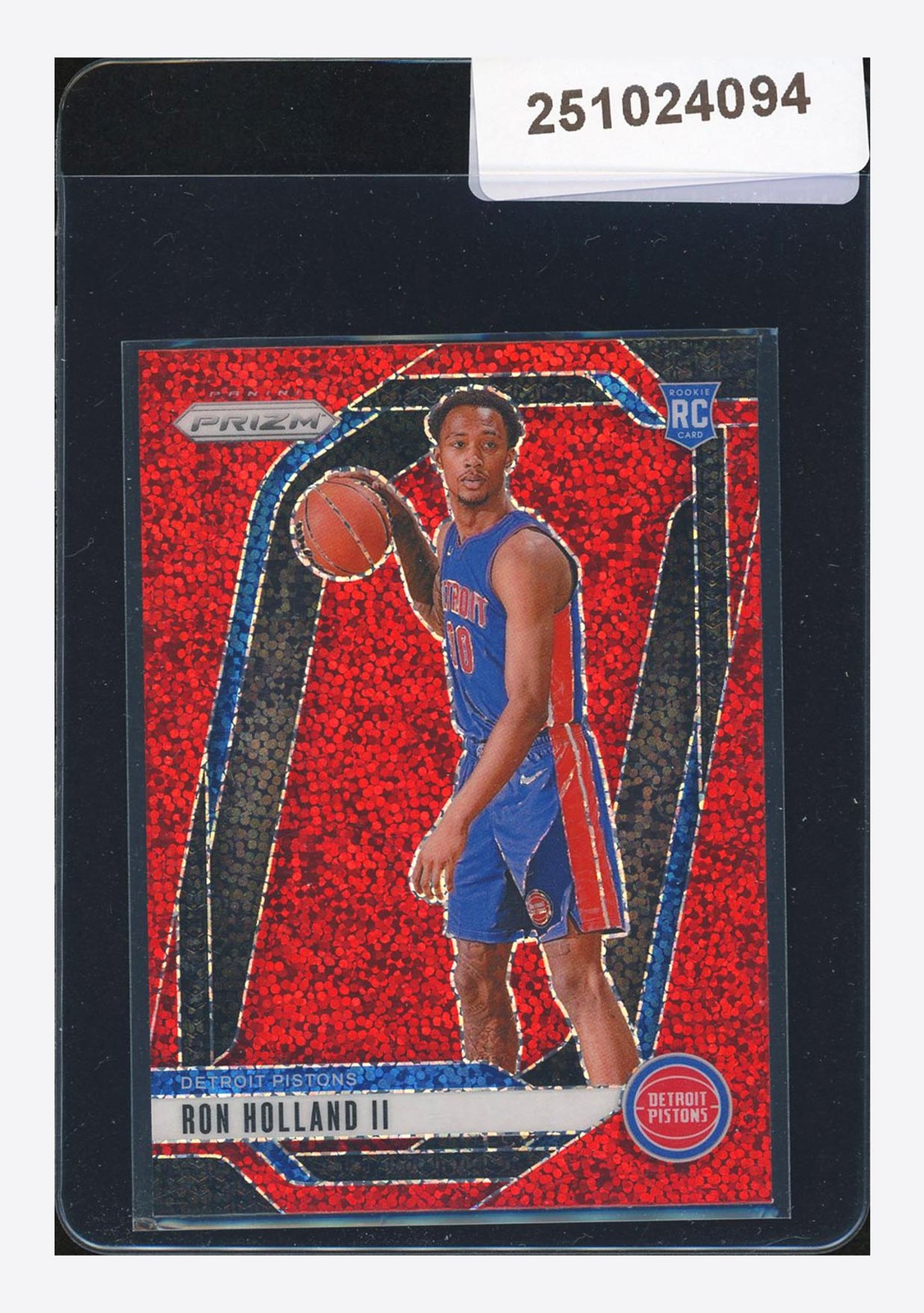 2024-25 Panini Prizm Rookie Ron Holland II Red Sparkle #269 Pistons RC