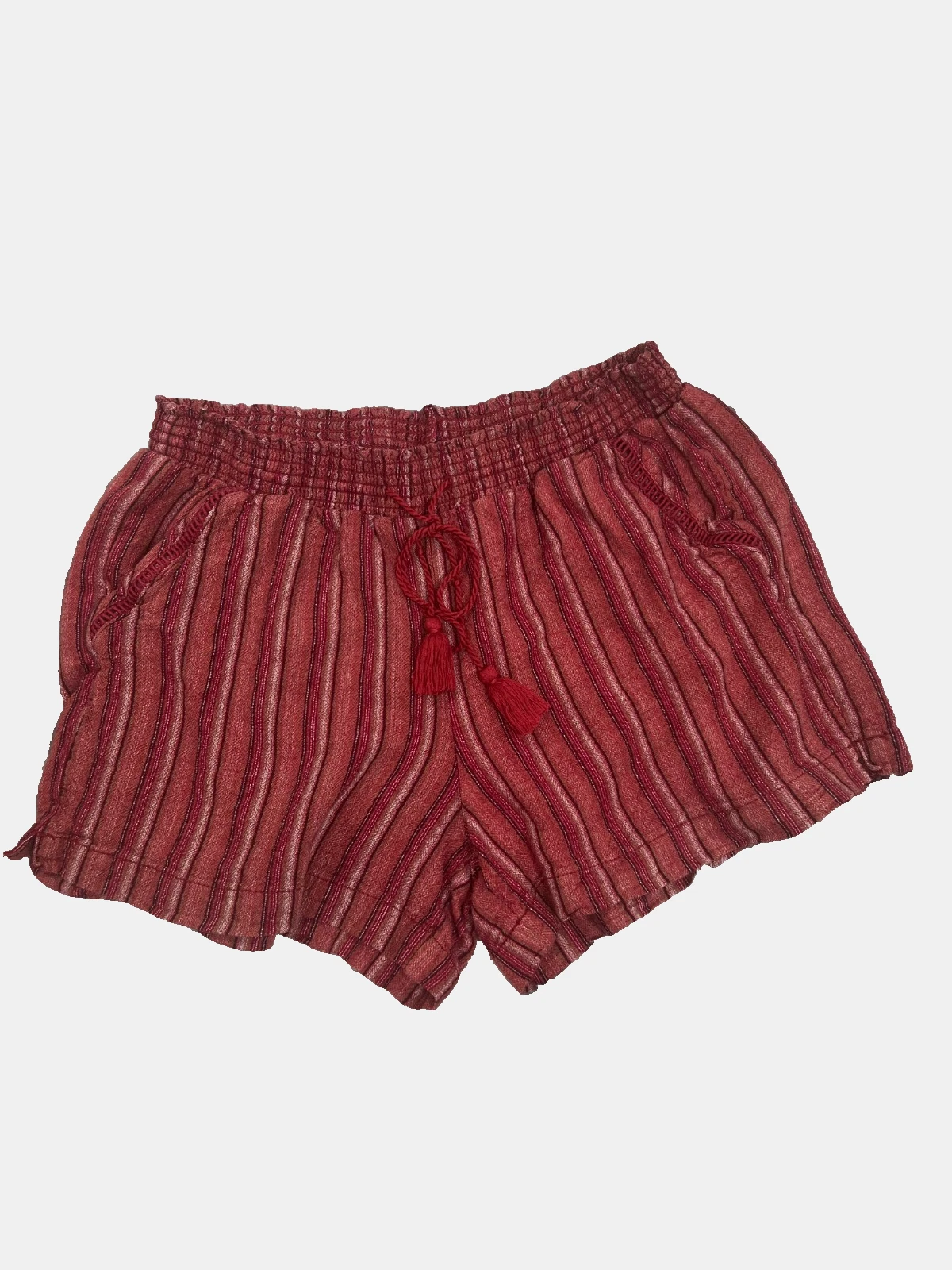 Briggs linen blend shorts size XL pockets red stripes elastic high waist beach
Opens in a new window