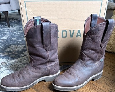 Tecovas Rugged Roper Brown Soil Cowboy Boots Size 11.5 EE Leather Work Boots
