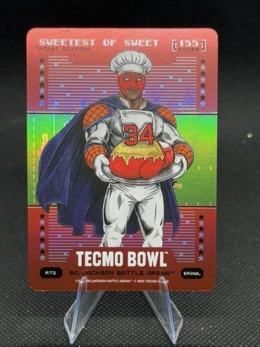 BO JACKSON BATTLE ARENA TECMO BOWL SWEETEST OF SWEET RED BATTLEFOIL BRAWL
