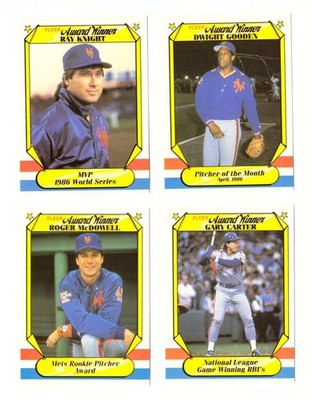 1987 Fleer Award Winners NEW YORK METS