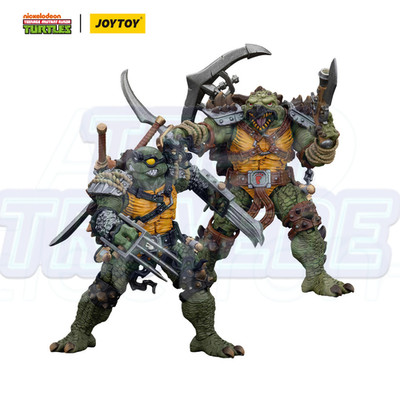 JOYTOY 1/18 Action Figure TMNT Slash & Tokka Anime Model Toy