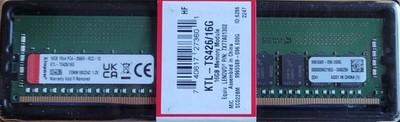 Kingston SDRAM 16 GB 1RX4 PC4 2666V RC2 NEW