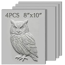 4 PCS Grey 8x10x0.12 Inch Linoleum Blocks Printmaking Rubber Carving Stamp