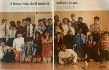 1968 AT&T Bell System PRINT AD Big City School Children - Help Community VTG 60s