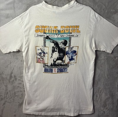 Vintage 1988 Sugar Bowl Auburn vs Syracuse T Shirt NCAA Single Stitch USA L