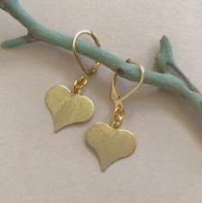 New Handcrafted Sundance Charm Artisan jewelry Handmade Earrings Heart Leverback