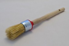 25mm Pure Bristle Professional Round Paint Brush, Chalk Paint, Wax & Oil Paint.