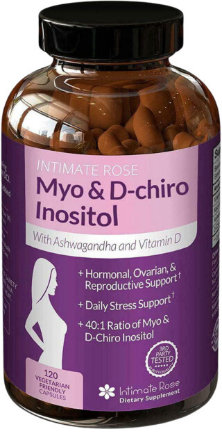 Myo-Inositol Supplement for PCOS with Ashwagandha and Vitamin D - 120 Capsules