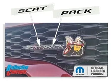 SCAT PACK Grille Emblem Overlay Decal Stickers for Dodge Charger