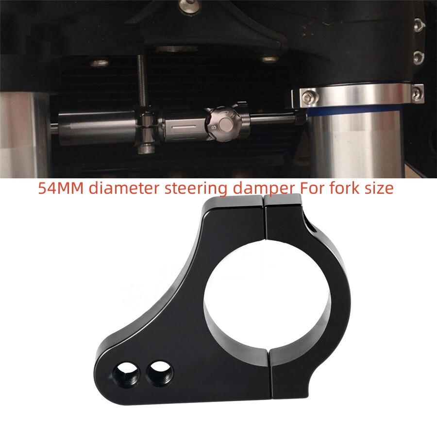 ​54MM Universal Motorcycle Aluminium Steering Damper Fork Bracket For BMW Honda