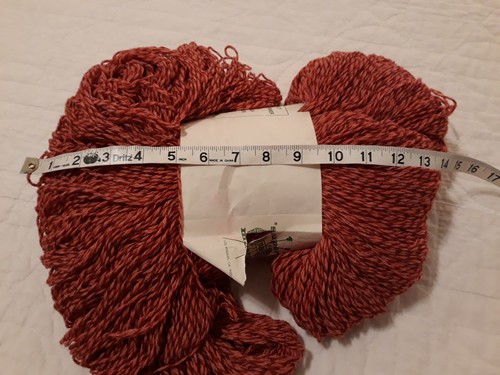 Vtg Yarn Mart HUGE Red Tones Marl 14.5 Oz Hank Wool Blend Sport Wt Yarn Clean - Picture 4 of 8
