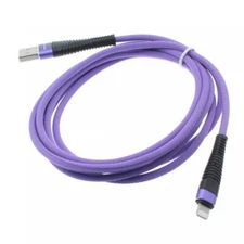 iPHONE 11 12 13 X XS iPAD PURPLE USB CABLE 6FT LONG FAST CHARGER POWER CORD WIRE