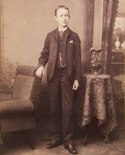 Victorian Antique Cabinet Card Photo of a Young Boy Teenager