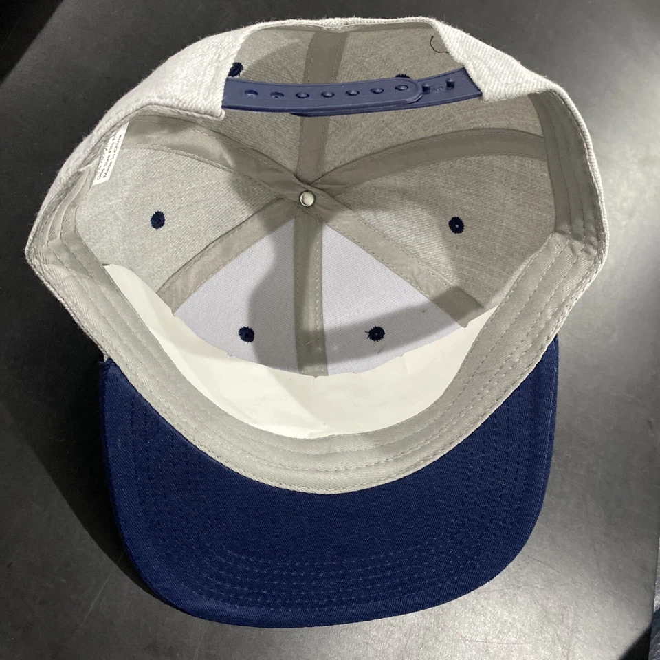 Washington Bullets 1978 Throwback Logo Heather Gray / Blue Snapback Hat Cap NEW - Image 4 of 4