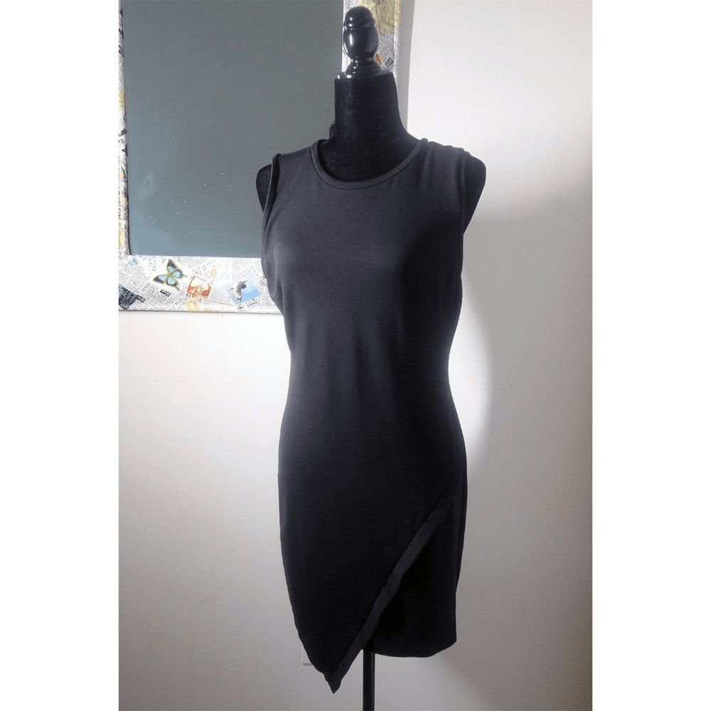 olivia grey dresses Olivia Grey Black Asymmetrical Mini Dress