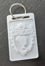 Custom company, business advertising. Personalized Logo Keychain, tag, design.