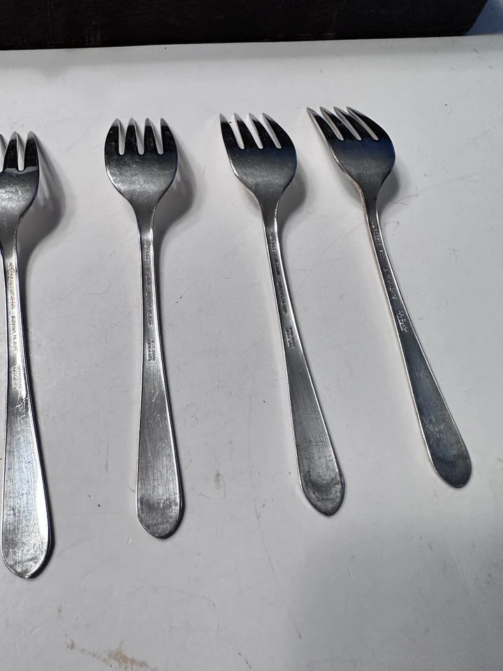 "4 tenedores de ensalada California Blossom Wm Rogers Mfg Co plato extra original 6""" Foto 2 de 4