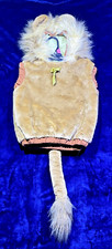 Lion Halloween Costume Toddler Size 12-24 Months Brown Fur Tail FREE S H