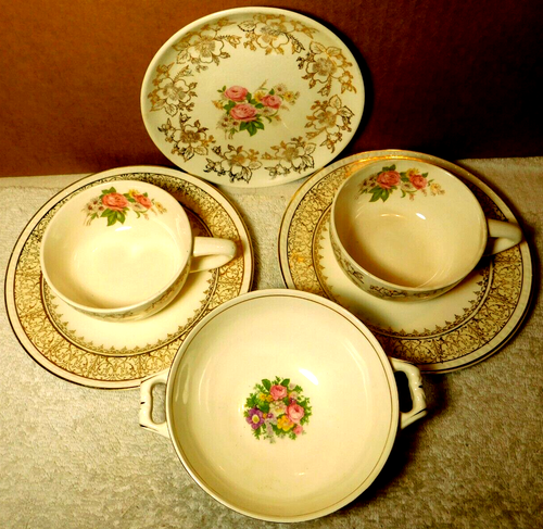 Homer Laughlin~Georgian Eggshell F 41 N 5 Made In USA Mix Dishes 6Pc. Set RARE!! - Picture 2 of 24