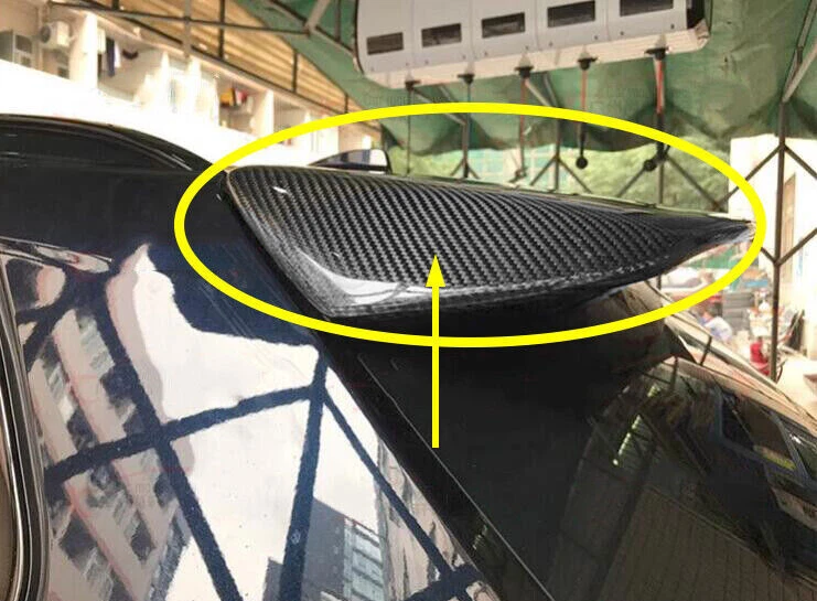 Cubierta de alerón de techo trasero de auto de fibra de carbono 1 pieza para BMW X3 F25 2012-2017 Foto 4 de 4