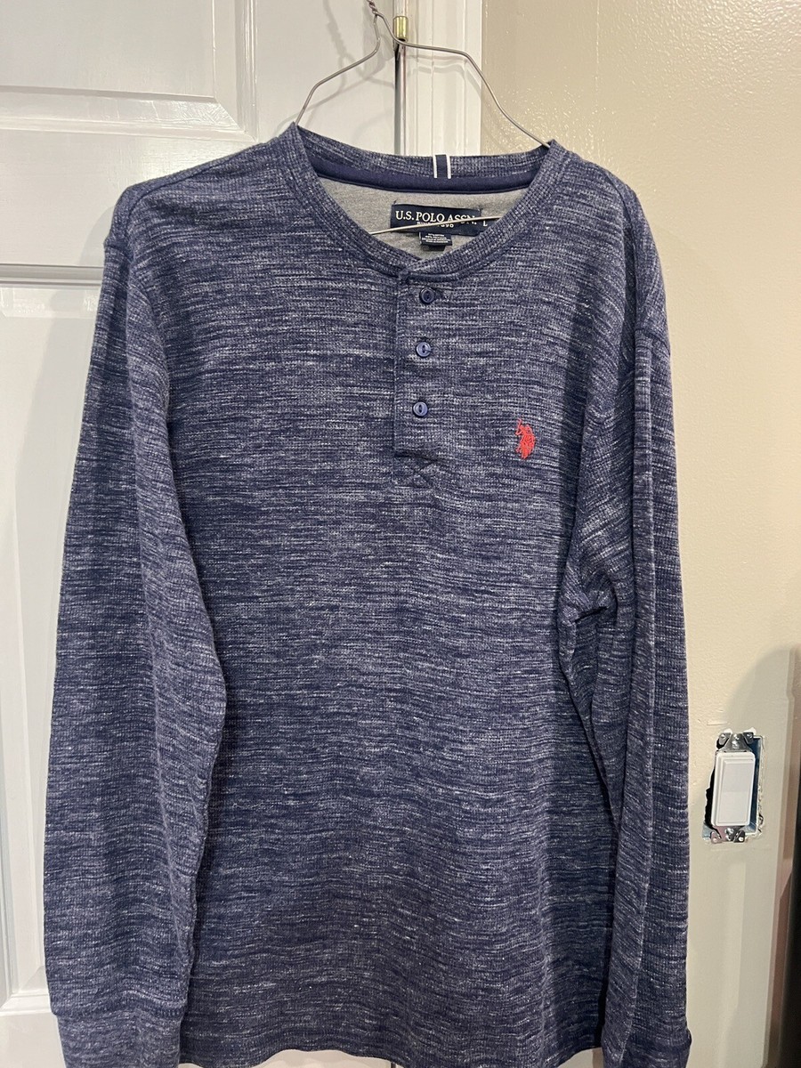 NEW Polo Mens Long Sleeve Thermal Henley Size L