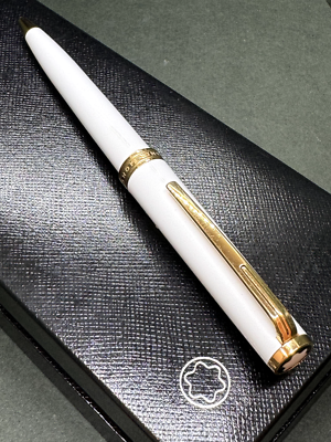 MONTBLANC Pix Collection White GT Resin 117659 Twist Ballpoint Pen