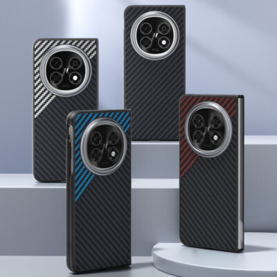 For Oppo Find N5, Phone Case Luxury Hybrid Carbon Fiber Pattern Hard Slim Cover