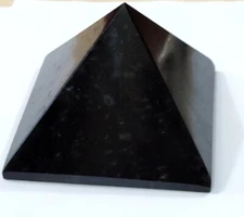 Black Tourmaline Crystal Quartz Spiritual Energy Protection Natural Pyramid 11cm