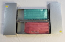 Vintage Two Men's Cumberbund Pink Teal Solid Prom Formal Tuxedo 1980s Adjustable