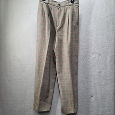 Giorgio Sant  Angelo Womens Pants Trousers 12 Vintage Brown Check Wool Menswear