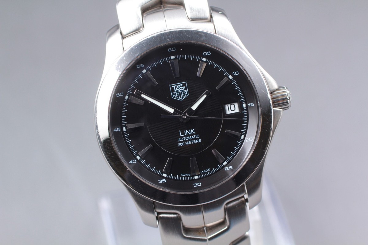 TAG HEUERウォッチ ブラック　ジャンク品 Exc+5] Tag Heuer Link WJF2110 Automatic 200M 40mm Black Dial