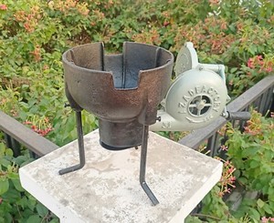 Schmieden Handgebläse Lüfter Pedal Typ Griff Kohle Schmiede Ofen Werkzeug Han...