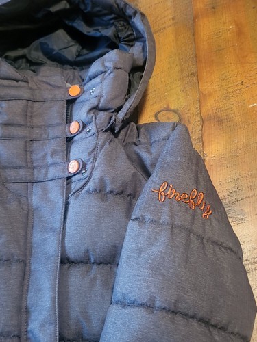 Firefly Aquabase Girls Puffer Ski Snowboard Hooded Jacket Youth Sz L Gray - Picture 6 of 11