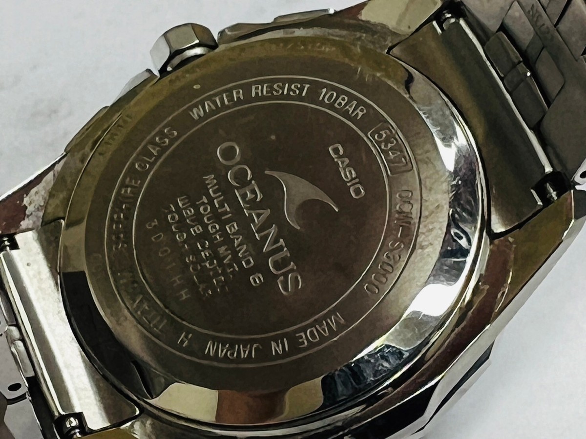 【美品】CASIO OCEANUS 腕時計 OCW-S-3000 CASIO Oceanus OCW-S3000-1AJF Day date Solar Powered Radio