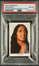 JOAN BAEZ 1967 Popbilder Stora Popbildserien ROOKIE PSA 8 POP 1. NONE HIGER!
