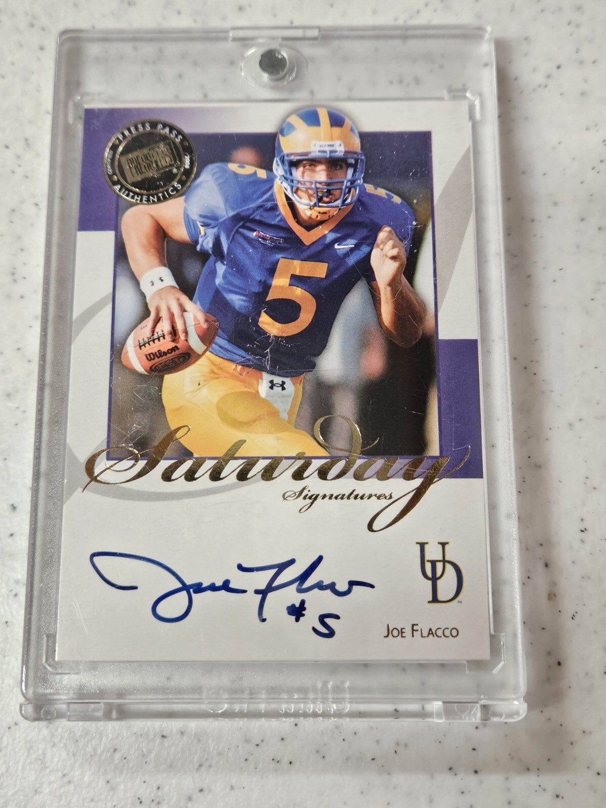 Joe Flacco Autographed Signed 2008 Press Pass Football Saturday s Card SS-JF 