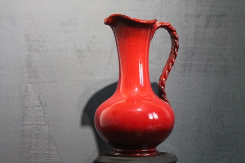 West German pottery flambe ewer by Jasba Keramic - Picture 8 of 11