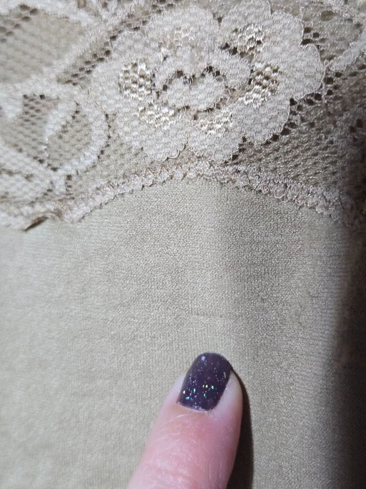 Camiseta sin mangas Bongo para mujer beige encaje cami talla pequeña verano Y2K elástica hada desnuda Foto 4 de 4