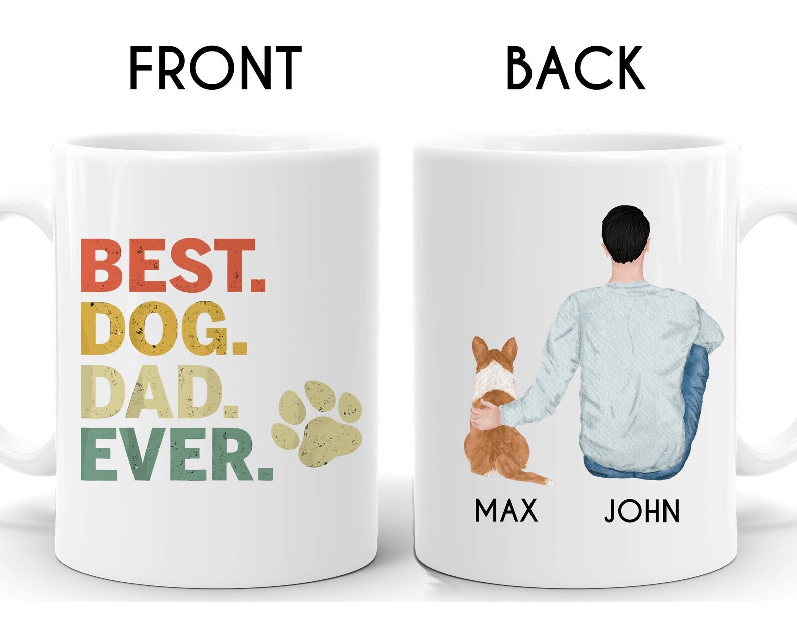 Personalized Corgi Mug Corgi Dad Mug Corgi Lover Mug Corgi Dad Gift Corgi Owner