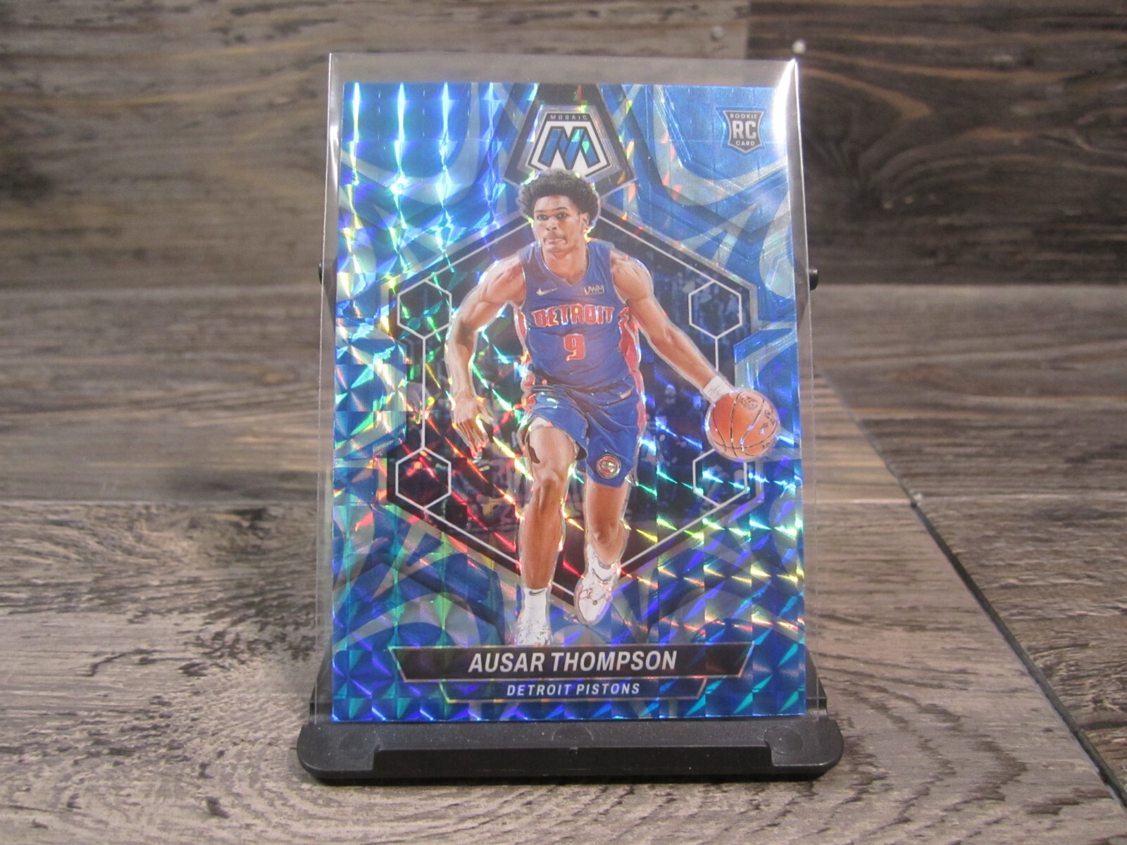 2023-24 Panini Mosaic Ausar Thompson RC #226 Blue Reactive Mosaic Prizm