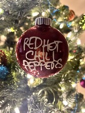 Handmade Red Hot Chili Peppers 2024 Christmas Ornament Shatterproof Disc NEW 3in